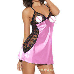 Sleeveless Ladies Satin Lace Sexy Bodysuit Lingerie Plus Size V Neck Erotic Underwear